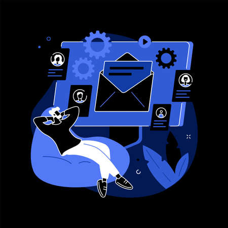 Marketing automation system abstract concept vector illustration.のイラスト素材