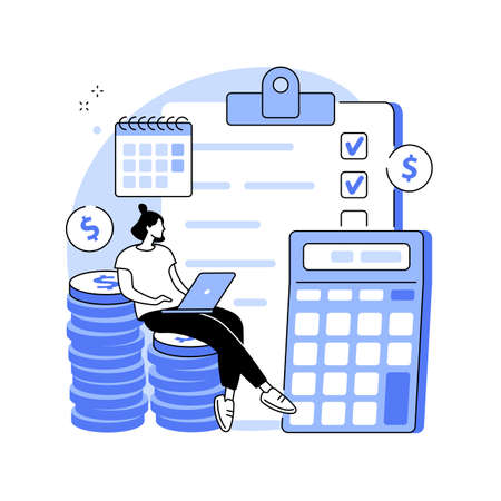 Budget planning abstract concept vector illustration.のイラスト素材