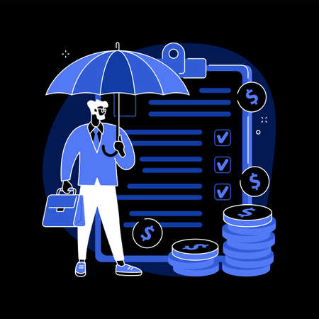 Employment insurance abstract concept vector illustration.のイラスト素材