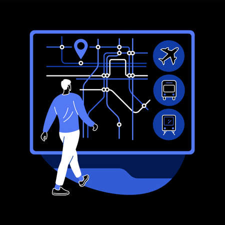 Transport network abstract concept vector illustration.のイラスト素材