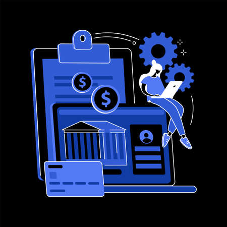 Bank account abstract concept vector illustration.のイラスト素材