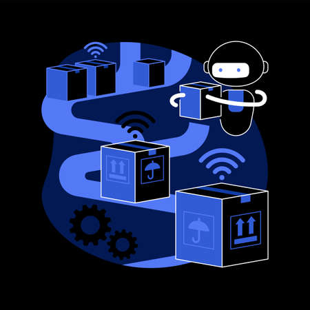 Sortation systems abstract concept vector illustration.のイラスト素材