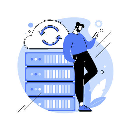 Backup server abstract concept vector illustration.のイラスト素材