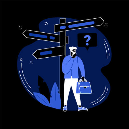 Decision making abstract concept vector illustration.のイラスト素材