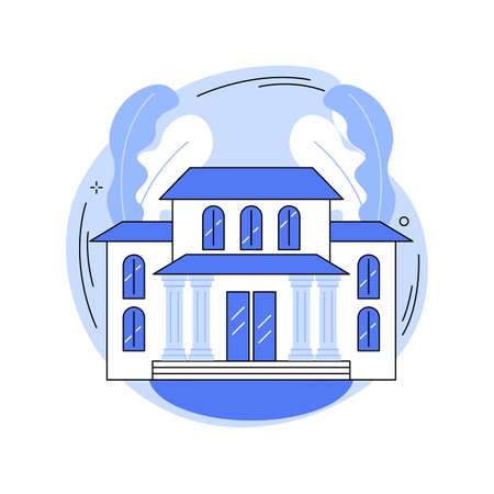 Private residence abstract concept vector illustration.のイラスト素材