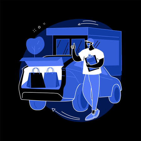 Get supplies without leaving your car abstract concept vector illustration.のイラスト素材
