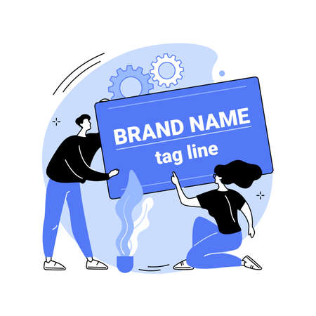 Naming and taglines abstract concept vector illustration.のイラスト素材