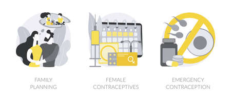 Women healthcare abstract concept vector illustrations.のイラスト素材