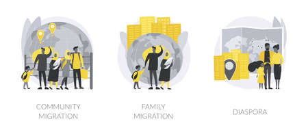Relocation abstract concept vector illustrations.のイラスト素材