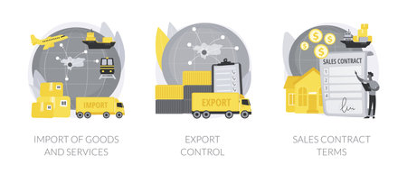 International sales abstract concept vector illustrations.のイラスト素材