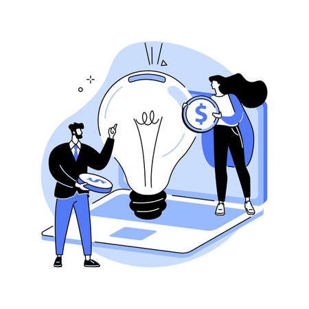 Crowdfunding abstract concept vector illustration.のイラスト素材