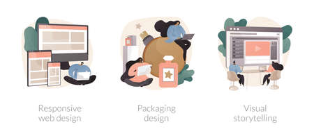 Design services abstract concept vector illustrations.