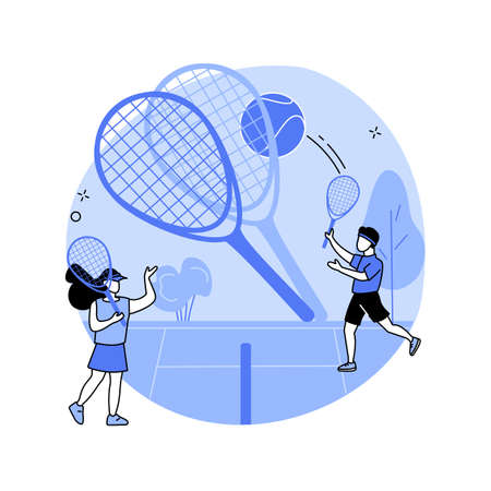 Tennis camp abstract concept vector illustration.のイラスト素材