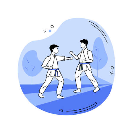 Karate camp abstract concept vector illustration.のイラスト素材