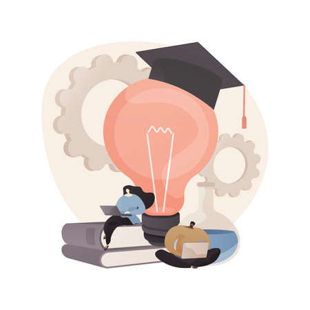 Learning abstract concept vector illustration.のイラスト素材