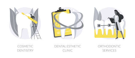 Smile treatment abstract concept vector illustrations.のイラスト素材