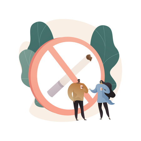 Smoke free zone abstract concept vector illustration.のイラスト素材