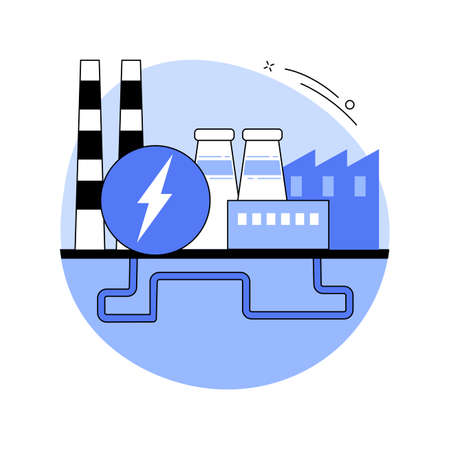 Geothermal energy abstract concept vector illustration.のイラスト素材