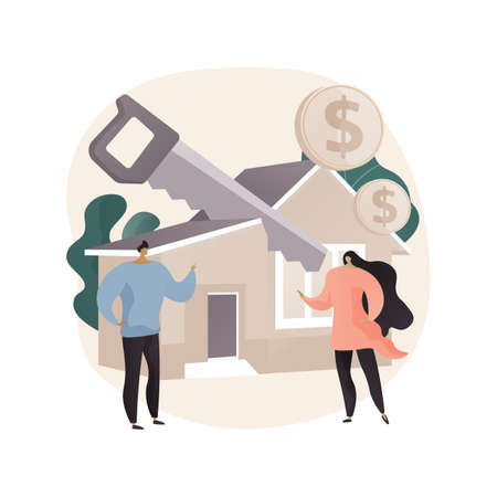 Property division abstract concept vector illustration.のイラスト素材
