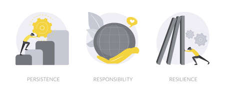 Mental strength abstract concept vector illustrations.のイラスト素材