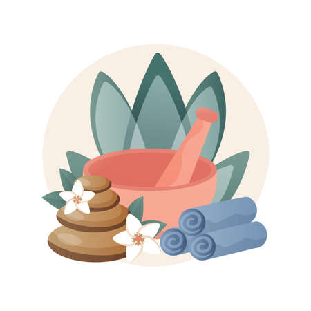 Spa salon abstract concept vector illustration.のイラスト素材