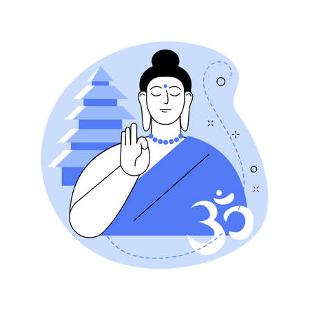 Hinduism abstract concept vector illustration.のイラスト素材