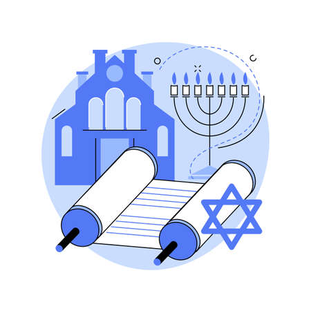 Judaism abstract concept vector illustration.のイラスト素材