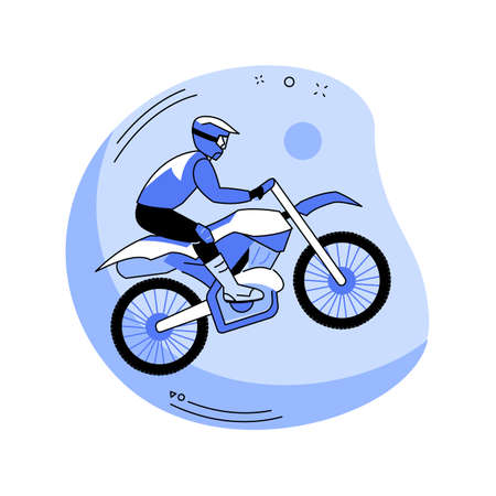 Motocross abstract concept vector illustration.のイラスト素材