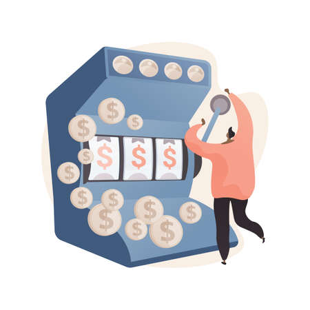 Slot machine abstract concept vector illustration.のイラスト素材