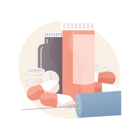 Diabetes medications abstract concept vector illustration.のイラスト素材