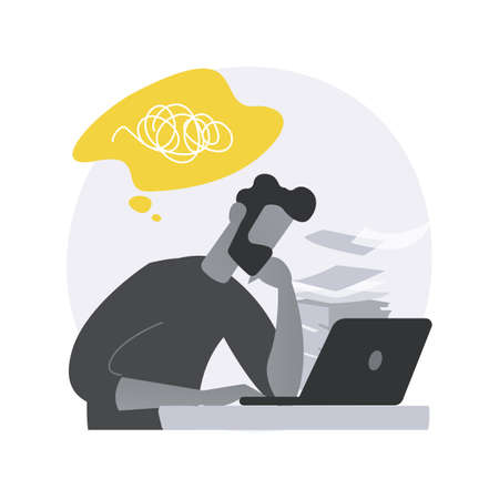 Emotional burnout abstract concept vector illustration.のイラスト素材