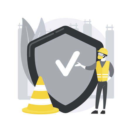 Workplace safety abstract concept vector illustration.のイラスト素材