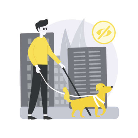 Blindness and vision loss abstract concept vector illustration.のイラスト素材