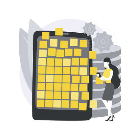 Big data applications abstract concept vector illustration.のイラスト素材