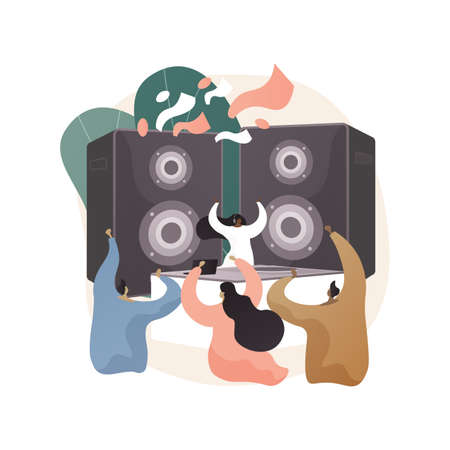 Open air party abstract concept vector illustration.のイラスト素材