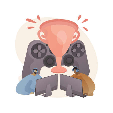 E-sport tournament abstract concept vector illustration.のイラスト素材