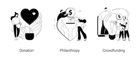 Fundraising abstract concept vector illustrations.のイラスト素材