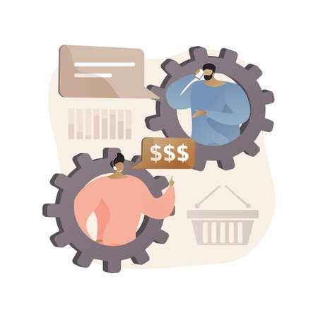 Conversational sales abstract concept vector illustration.のイラスト素材