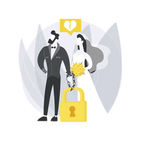 Forced marriage abstract concept vector illustration.のイラスト素材
