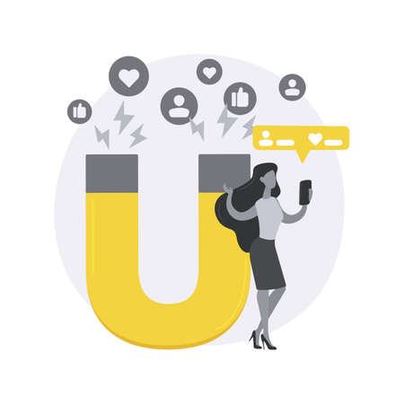 Attracting followers abstract concept vector illustration.のイラスト素材