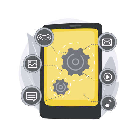 Mobile content abstract concept vector illustration.のイラスト素材