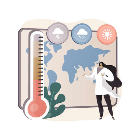 Meteorology abstract concept vector illustration.
