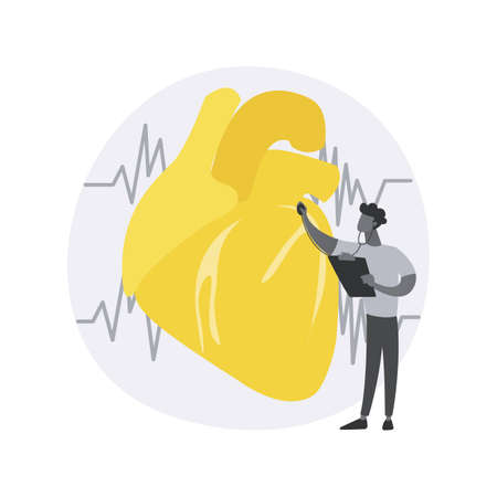 Heart disease diagnosis abstract concept vector illustration.