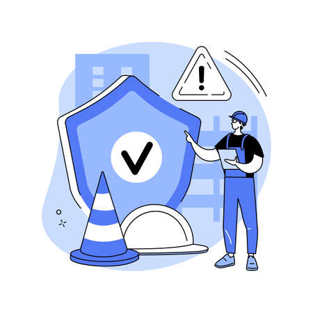 Workplace safety abstract concept vector illustration.のイラスト素材