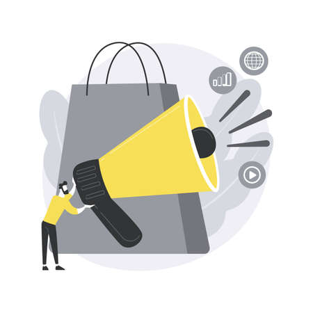 Brand awareness abstract concept vector illustration.のイラスト素材