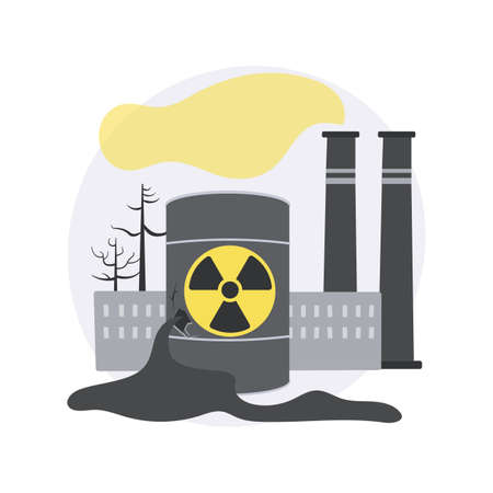 Technological disasters abstract concept vector illustration.のイラスト素材