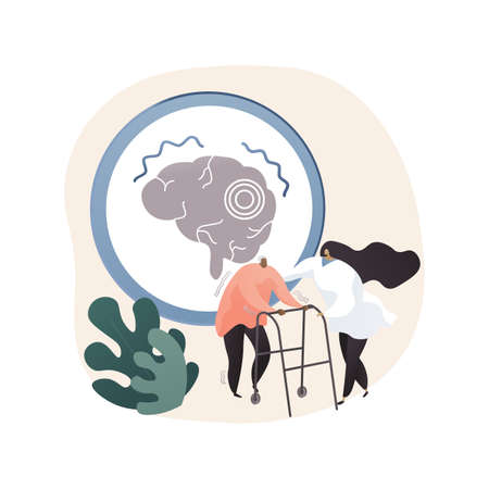 Parkinson disease abstract concept vector illustration.のイラスト素材