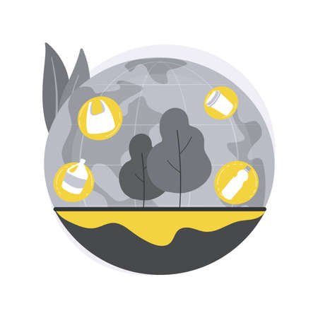 Soil pollution abstract concept vector illustration.のイラスト素材