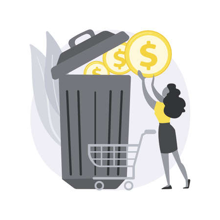 Overspending abstract concept vector illustration.のイラスト素材