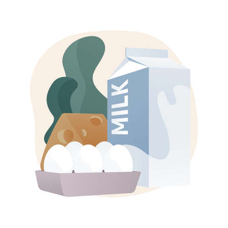 Dairy products abstract concept vector illustration.のイラスト素材
